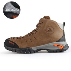 HUMTTO Men Outdoor Climbing Hiking Shoes Leather Trekking Keep Warm Waterproof Sneakers