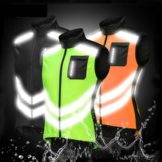 WOSAWE Cycling Vest Reflective Safety Vest Breathable Waterproof Bicycle Sportswear Outdoor Running Jersey