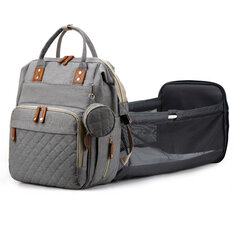 Mummy Backpack USB Port Πτυσσόμενο κρεβάτι Πάνα τσάντα Πολυλειτουργικά ταξίδια εξωτερικού χώρου