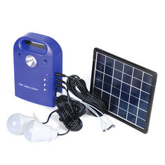 نظام توليد الطاقة من الطاقة الشمسية المحمولة بالطاقة الصغيرة بقوة 28 وات مع لمبة LED