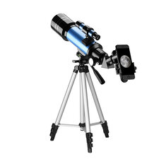 [EU Direct] AOMEKIE 40070 66X HD Astronomisches Teleskop 70MM Refraktor Teleskop Aufrichtokular 3X Barlow Lens Sucherfernrohr mit Stativ-Telefonadapter