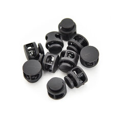 10 Pcs Cord Locks Double Hole Spring Round Ball Stop Sliding Locks Buttons Ends Replacement Luggage Bag Locks Outdoor Camping Travel