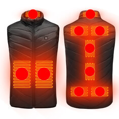 Unisex 3-biegowe podgrzewane kurtki USB Electric Thermal Odzież 9 miejsc Ogrzewanie Zimowa ciepła kamizelka Outdoor Heat Coat Odzież