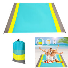 SGODDE mata plażowa dla 4-6 osób wykonana jest z poliestru 210T, wodoodporna, lekka i wystarczająco duża na piknik na zewnątrz, na plaży lub w ogrodzie.