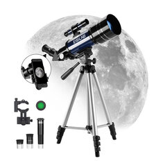 [EU/US Direct] Astronomický dalekohled ESSLNB 15X-180X 70mm aperturní refraktorové dalekohledy s telefonním adaptérem a nastavitelným stativem pro začátečníky v astronomii