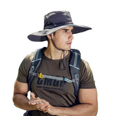 Cappello estivo da sole per protezione all'aperto con ampio bordo e protezione dai raggi ultravioletti per escursioni, arrampicata, pesca e altre attività