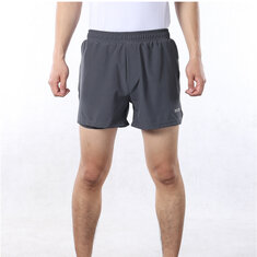 Shorts de corrida ARSUXEO 2 em 1 para homens com cordão na cintura, bolso com zíper de secagem rápida e shorts de ginástica para esportes e fitness