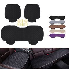 Capa de almofada para assento de carro de pelúcia universal antiderrapante de 4 cores para outono e inverno para assentos dianteiros e traseiros.