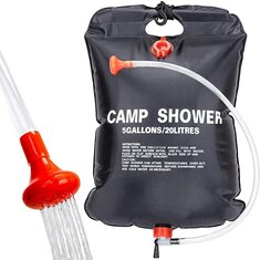 10 / 20L sac de douche extérieur chauffage solaire sac de bain tuyau amovible pliant Portable sac d'eau chaude Camping escalade voyage