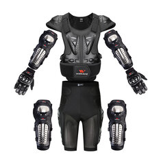 8 pièces / ensemble WOSAWE cyclisme armure corporelle Protection coude garde genou garde poitrine armure course vestes équipement de protection tout-terrain