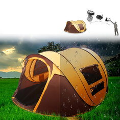 Lều cắm trại tự động cho 5-8 người, chống thấm nước và bảo vệ UV, mái che cho du lịch ngoài trời và bãi biển.