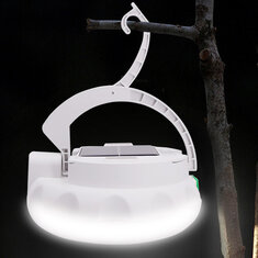 مصباح طوارئ شمسي أبيض 4 أوضاع مع تعتيم مصابيح الصيد الليلية من نوع C وشحن مزدوج مصدر ضوء بواسطة خطاف معدات إضاءة