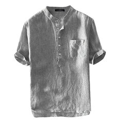 Camiseta de negocios informal de manga corta de vacaciones a la moda para hombre, blusa suelta transpirable cámping, camiseta de viaje