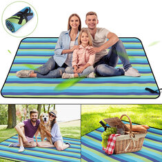Chiếu picnic gập đôi chống nước kích thước 150x200cm cho bãi biển, cắm trại và du lịch ngoài trời.
