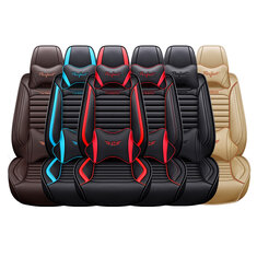 PU Coche Cojines de funda de asiento con reposacabezas Cojín protector universal para automóvil Funda de asiento delantero y trasero para Coche