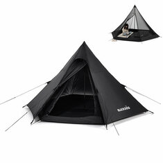 Naturehike BlackDog سداسية الهرم خيمة التخييم في الهواء الطلق 3-4 أشخاص مساحة كبيرة الطبيعة التنزه معسكر عشاء سياحي خيمة نزهة