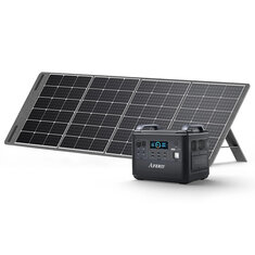 [US Direct] Alimentation portable Aferiy 2000W avec ensemble de panneaux solaires de 200W, batterie de stockage LiFePO4 de 1997Wh / 624000mAh, appareil UPS sans coupure pour économiser de l'énergie lors du camping en plein air prise US