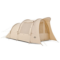 Naturehike Campingzelt Outdoor Tunnelzelt Familie One Schlafzimmer & One Wohnzimmer Baumwolle Freizeit Sonnenschutzzelt für 2~4 Perseinesn