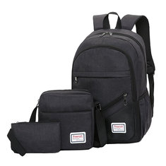 3 τεμάχια σακίδιο σχολικής τσάντας τσάντα φορητού υπολογιστή καμβά Cross body bags Camping Travel τσάντα στυλό τσάντα 