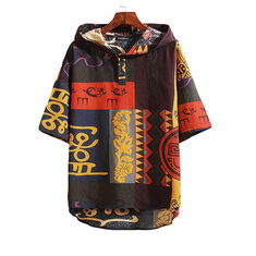 Pánske mikiny s kapucňou s polovičným rukávom tričko voľný ležérny sveter tričká Vonkajšie kempingová turistika