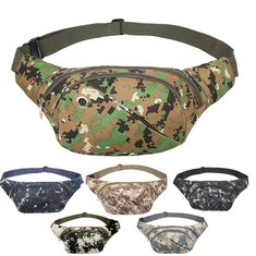 Mens Tactical Waist Bag Military Canvas Waist Bag Travel Hiking Storage Bag Camping Belt Bag