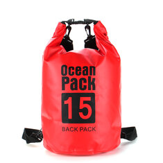 IPRee® 6 Sizes Dry Sack Bag 2/5/10/15/20 / 30L Sac étanche étanche pour Kayak Canoë Outdoor Camping Pouch Pack Storage Bags Red