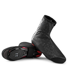 ROCKBROS PU Velvet Shoe Covers Winter Warm Waterproof Walking Boots Anti-slip Overshoes