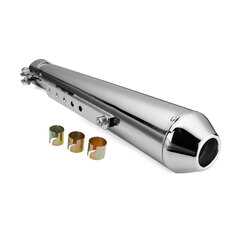 Motorcycle Cafe Racer Exhaust Muffler Pipe with Sliding Bracket Universal