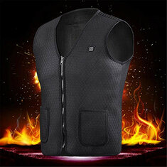 Elektricky vyhřívaná vesta omyvatelná USB nabíjení topení Jecket zimní teplá vesta