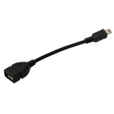 Mini 5-poliger Stecker auf USB 2.0 Typ A Buchse OTG Host Adapter Kurzes Kabel