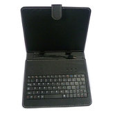 teclado usb bolso de la caja de cuero del soporte con el soporte para la tableta de 10 pulgadas