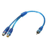 Cable adaptador rca cable divisor y 1 x macho a 2 x conector hembra de audio del coche