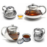 Glas Edelstahl Loose Tea Leaf Teekanne Mit Infuser 750ml 500ml