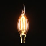 Ampoule en verre clair à filament de carbone Edison vintage antique C35 40W E14 220V