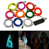 4M 10 cores 3V Luz de fio EL neon flexível para decoração de festa dançante