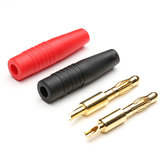 Amass 4mm Banana Bullet Connector Plug With Black Red Rubber sheath