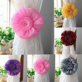 1 Pair Rose Flower Window Curtain Tie Back Clip-on Fastener For Home Decor