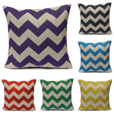 Ondas fundas de almohada de lino patrón decorar el hogar cojines del sofá