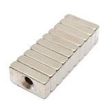 10pcs Block Magnets 20x10x5mm Hole 4mm Rare Earth Neodymium N5 Magnetic Toys