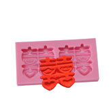 Doubles Xi Words Silicone Fandant Mold Chocolate Polymer Clay Mould