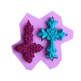 Molde de silicona en forma de cruz para Fondant, Chocolate y Arcilla de Polímero