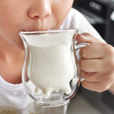 Creative Cup Double Glass Κύπελλο γάλακτος θερμότητας με μικροκύματα