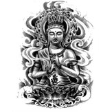 Kar láb Buddha ideiglenes tetoválás Body Art matrica vízálló