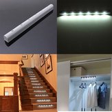 Bezprzewodowy czujnik ruchu PIR 6 diod LED zasilany baterią oświetlenie szafki schodowe nocna lampa domowa
