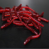 1pc Weiche Angelköder aus Silikon und Kunststoff rote Würmer