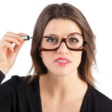  Womens Magnifying Maquiagem Leitura Óculos Virar Para Baixo Lente Dobrável Cosméticos Compõem Óculos 