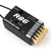Receptor RC PWM de 6 canais compatível com Radiomaster R86 V2 para transmissor Frsky D8 D16 SFHSS Radiomaster TX12 T16S