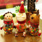 Christmas 2017 Candy Jar Santa Claus Snowman Elk Kids Christmas Gift Christmas Desktop Ornaments 