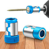 Anillo magnético universal Drillpro de 6,35 mm para puntas de destornillador. Anillo magnético de aleación con imán fuerte. Magnetizador de tornillos y brocas.