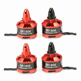 4X Racerstar Racing Edition 1806 BR1806 2280KV 1-3S Brushless Motor CW/CCW voor 250 260 RC Drone FPV Racing